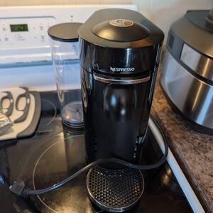 Nespresso Glossy Black Coffee Maker